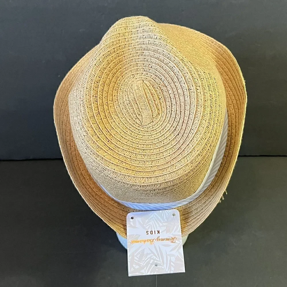 Tommy Bahama Kids Boys Fedora Hat Size S Beach Golf Boat Preppy Travel Easter